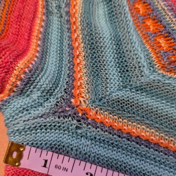 Ralph Lauren Cotton and Linen Striped Sweater Orange and Blue Size XL - Picture 5 of 9